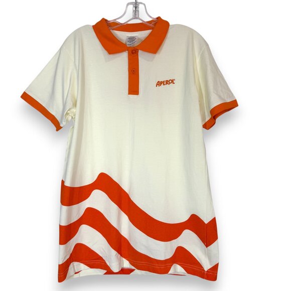 Official 2025 US Open Aperol Spritz Polo Shirt Orange White Promo Tennis Large - Picture 1 of 6